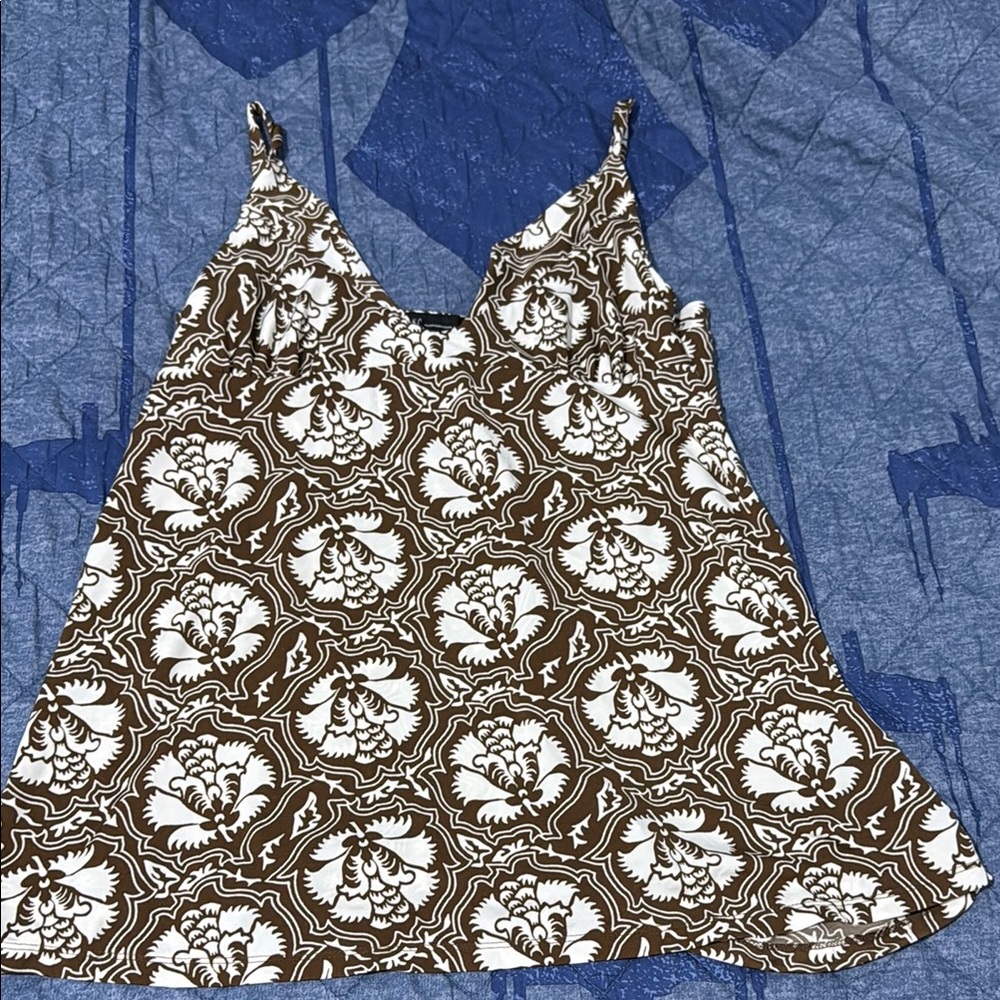 INC International Concepts Brown and White Camisole